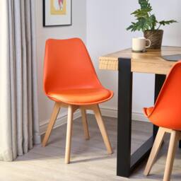 Bravich LTD Rocco Tulip Dining Chair in Orange - Size: 1 Pack - thumbnail 2