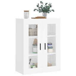 Berkfield Home Wall Mounted Cabinet White 69.5x34x90 cm - thumbnail 4