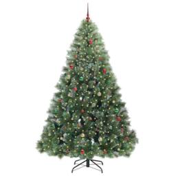 Berkfield Home Artificial Christmas Tree with 300 LEDs Green 240 cm PE & PVC - thumbnail 3