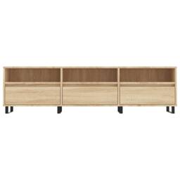 Berkfield Home TV Cabinet Sonoma Oak 150x30x44.5 cm Engineered Wood in Light Tan - thumbnail 5