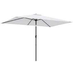 OUTSUNNY Garden Parasol, Outdoor Umbrella with Tilt Function, Cream White - Size: 3m x 2m - thumbnail 2