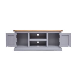Cabinet Bits Rocca Grey 2 Door TV Cabinet Brass Knob - thumbnail 4