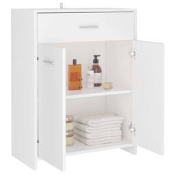 Berkfield Home Bathroom Cabinet White 60x33x80 cm Engineered Wood - Size: 60 x 33 x 80 cm - thumbnail 4