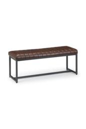 Julian Bowen Brooklyn 2 Seater Upholstered Dining Bench in Brown - thumbnail 4