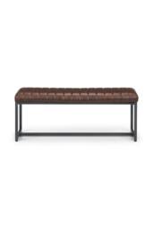 Julian Bowen Brooklyn 2 Seater Upholstered Dining Bench in Brown - thumbnail 5