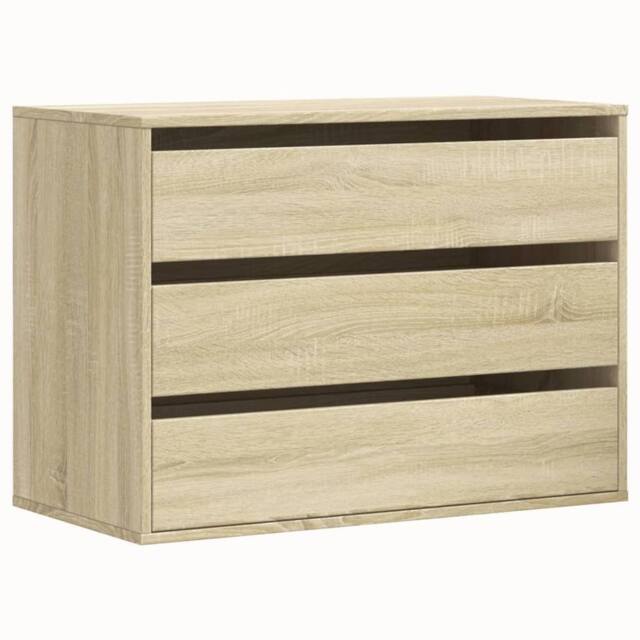 Berkfield Home Corner Chest of Drawers Sonoma Oak 80x41x58 cm Engineered Wood in Light Tan - Size: 80 x 41 x 58 cm - image 1