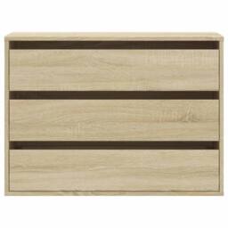 Berkfield Home Corner Chest of Drawers Sonoma Oak 80x41x58 cm Engineered Wood in Light Tan - Size: 80 x 41 x 58 cm - thumbnail 4