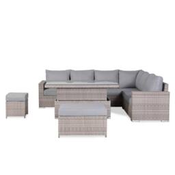 Furnishings For Less UK Outdoor Corner Sofa Set with Adjustable Rising Dining Table in Grey - thumbnail 7