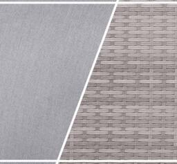 Furnishings For Less UK Outdoor Corner Sofa Set with Adjustable Rising Dining Table in Grey - thumbnail 4