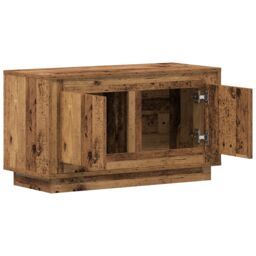Berkfield Home TV Cabinet Old Wood 80x35x45 cm Engineered Wood in Brown - Size: 80 x 35 x 45 cm - thumbnail 5