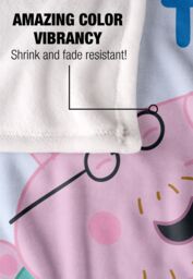 "Hasbro Peppa Pig Daddy Pig Soon To Be Silky Touch Blanket 50"" x 60"" in White" - thumbnail 4