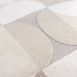 Paoletti Bardot Cut Velvet Retro Cushion in Natural - Size: 50 cm x 50 cm - thumbnail 4