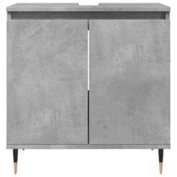 Berkfield Home Durable 3 Piece Bathroom Furniture Set Concrete Grey Engineered Wood - thumbnail 9