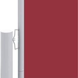 Berkfield Home Retractable Side Awning Red 180x1200 cm - thumbnail 1