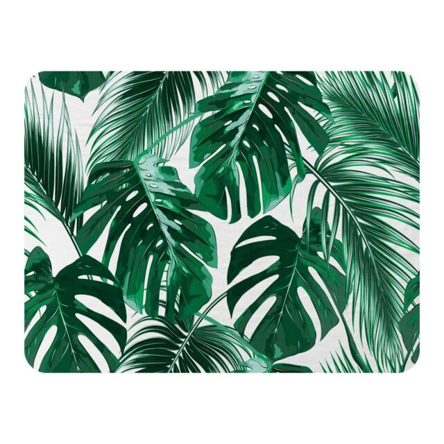 Benjamin Tate Design Palm Leaves Blanket in Natural - Size: 120 cm x 150 cm - image 1