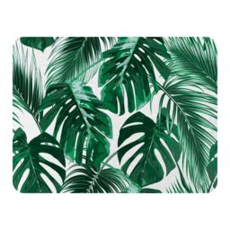Benjamin Tate Design Palm Leaves Blanket in Natural - Size: 120 cm x 150 cm - thumbnail 1