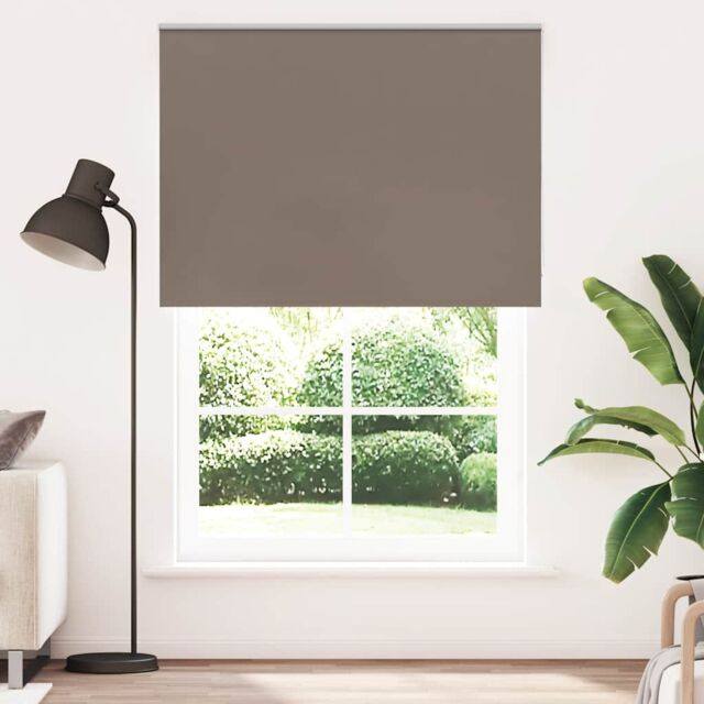 Berkfield Home Roller Blind Blackout Coffee 150x230 cm Fabric Width 146.6 cm Polyester in Brown - image 1