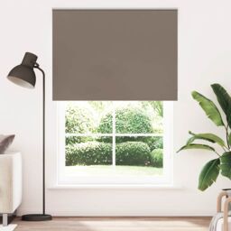 Berkfield Home Roller Blind Blackout Coffee 150x230 cm Fabric Width 146.6 cm Polyester in Brown - thumbnail 1