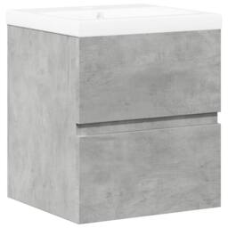 Berkfield Home Durable 2 Piece Bathroom Furniture Set Concrete Grey Engineered Wood - thumbnail 3