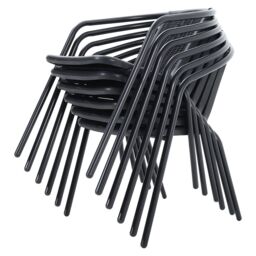 Living and Home Rectangle 6 - Person 120Cm Long Dining Set in Black - thumbnail 9