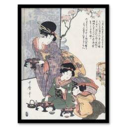 Artery8 Utamaro Kitagawa Framed Wall Art Print Hinamatsuri Festival Girls Day - Size: A4 - thumbnail 1