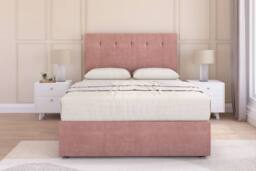"Sloomy Highbury Plush Divan Set 2 Drawers-26"" Headboard in Pink - Size: Double" - thumbnail 1