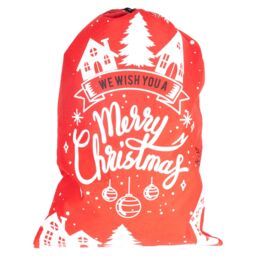 "Shatchi Red Felt ""Merry Christmas"" Sack Festive Bag for Gifts & Holiday Decorations" - thumbnail 4
