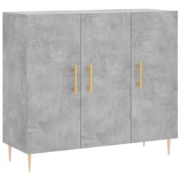 Berkfield Home Sideboard Concrete Grey 90x34x80 cm Engineered Wood - Size: 90 x 34 x 80 cm - thumbnail 2