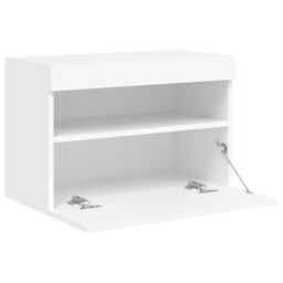Berkfield Home TV Wall Cabinet with LED Lights White 60x30x40 cm - Size: 60 x 30 x 40 cm - thumbnail 8
