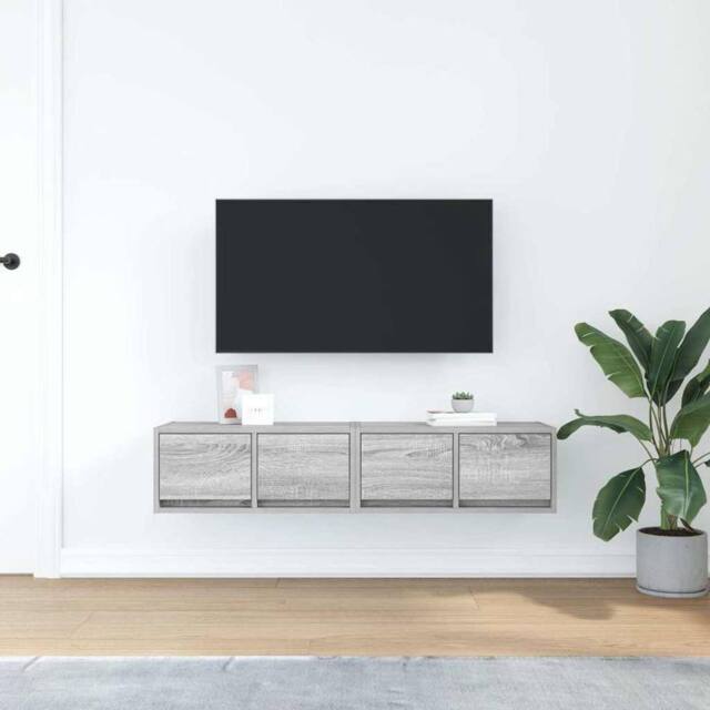 Berkfield Home TV Cabinets 2 pcs Grey Sonoma 60x31x25.5 cm Engineered Wood - image 1