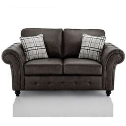 Snugg Furniture UK Limited (3+2 Seater) Swiss Suede Leather 3 Seater & 2 Seater Sofa in Black - thumbnail 3