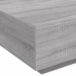 Berkfield Home Coffee Table with LED Lights Grey Sonoma 80x80x31 cm - Size: 80 x 80 x 31 cm - thumbnail 9