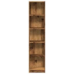 Berkfield Home Bookcase Old Wood 40x24x176 cm Engineered Wood in Brown - Size: 40 x 24 x 176 cm - thumbnail 4