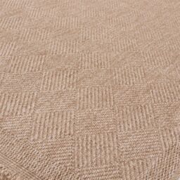 THE RUGS Jute Looking Diamond Design Outdoor Rugs Beige Garden Nature 5300N in Natural - Size: 80 cm x 150 cm - thumbnail 3