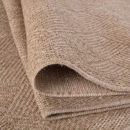 THE RUGS Jute Looking Diamond Design Outdoor Rugs Beige Garden Nature 5300N in Natural - Size: 80 cm x 150 cm - thumbnail 4