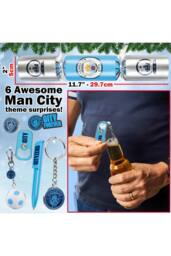 Manchester City F.C. Christmas Crackers Manchester City Xmas Gift in Blue - Size: 6 Pack - thumbnail 2