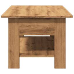 Berkfield Home Durable Coffee Table Artisan Oak 102x55x42 cm Engineered Wood in Brown - Size: 102 x 55 x 42 cm - thumbnail 5