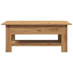 Berkfield Home Durable Coffee Table Artisan Oak 102x55x42 cm Engineered Wood in Brown - Size: 102 x 55 x 42 cm - thumbnail 4