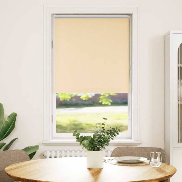 Berkfield Home Roller Blind Blackout Beige 75x150 cm Fabric Width 70.7 cm Polyester - image 1