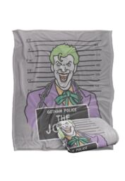 DC Comics Batman The Joker Mugshot Blanket 152 x 127 cm in White - thumbnail 2