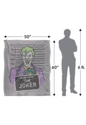 DC Comics Batman The Joker Mugshot Blanket 152 x 127 cm in White - thumbnail 5