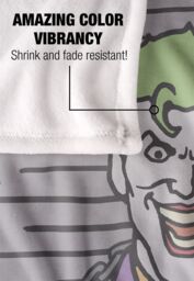 DC Comics Batman The Joker Mugshot Blanket 152 x 127 cm in White - thumbnail 4