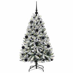 Berkfield Home Artificial Christmas Tree Green & White 120 cm PVC & Metal - thumbnail 3