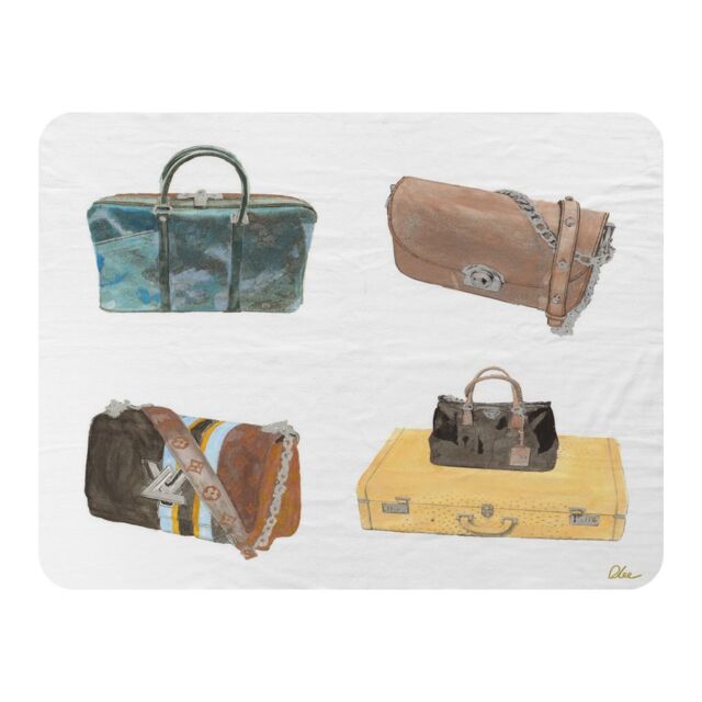 Benjamin Tate Design Handbag Collage Blanket in Natural - Size: 120 cm x 150 cm - image 1