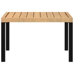 Berkfield Home Garden Coffee Table Black 65x65x40 cm Aluminium - Size: 65 x 65 x 40 cm - thumbnail 4