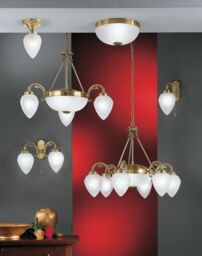 Loops 2 PACK Wall Flush Ceiling Light Colour Bronzed Shade White Satin Glass E27 60W - thumbnail 3