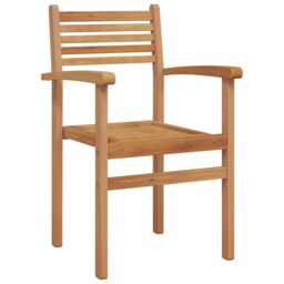 Berkfield Home Garden Stacking Chairs 8 pcs Brown 55.5 x 55.5 x 90 cm - thumbnail 2