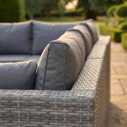 Artemis Home Oliena 10 Seat Modular Rattan Large U-Shape Garden Furniture in Grey - thumbnail 6