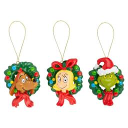 VFM e-Store Grinch Christmas Tree Hanging 3D Decoration 8.5 x 6.5cm 3 Pack - Size: 8.5 x 6.5 cm - thumbnail 1