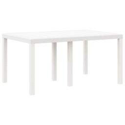 Berkfield Home 5 Piece Garden Dining Set with Cushions White Poly Rattan - thumbnail 4